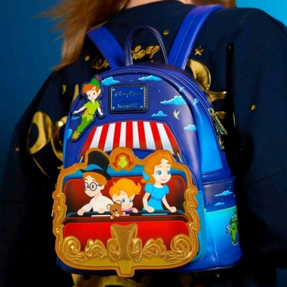 2025 Disney Parks LOUNGEFLY Peter Pan's Flight Mini Backpack - NEW - Picture 2 of 5